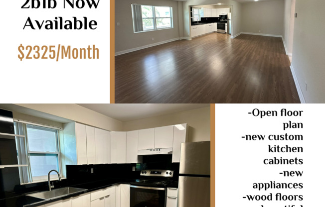 BEAUTIFUL NEW 2b1b Now Available in North Miami Beach