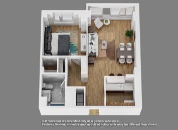 1 bed, 1 bath, 723 sqft, $2,781