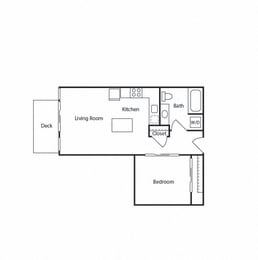 1 bed, 1 bath, 538 sqft, $1,875
