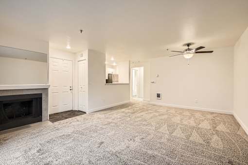 A Premium 1 Bedroom 1 Bath Kitchen & Living Room at Brookhaven Apartments