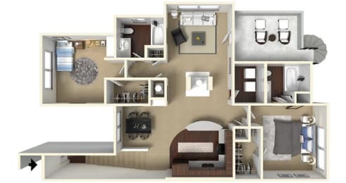 2 beds, 2 baths, 1,198 sqft, $1,885