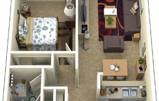 1 bed, 1 bath, 670 sqft, $1,200, Unit 1609204r