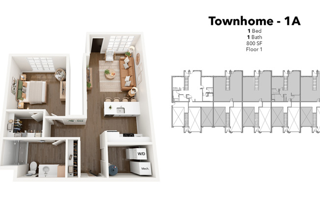 1 bed, 1 bath, 800 sqft, $1,485, Unit 08