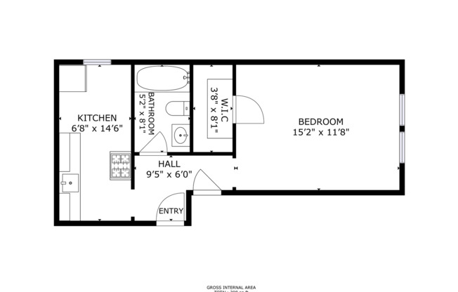 Studio, 1 bath, 373 sqft, $1,275, Unit 201