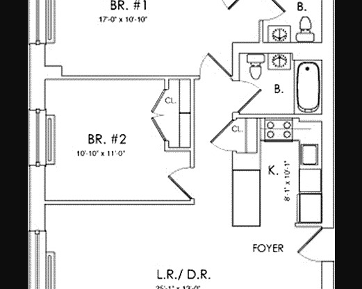 2 beds, 2 baths, 987 sqft, $3,600, Unit 504