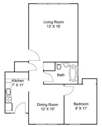 1 bed, 1 bath, 800 sqft, $1,267