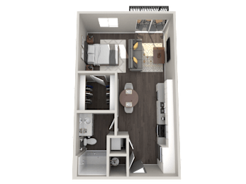 Studio, 1 bath, 549 sqft, $1,080