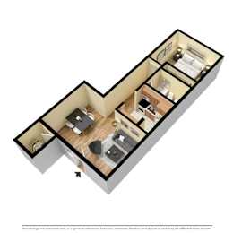 1 bed, 1 bath, 562 sqft, $870