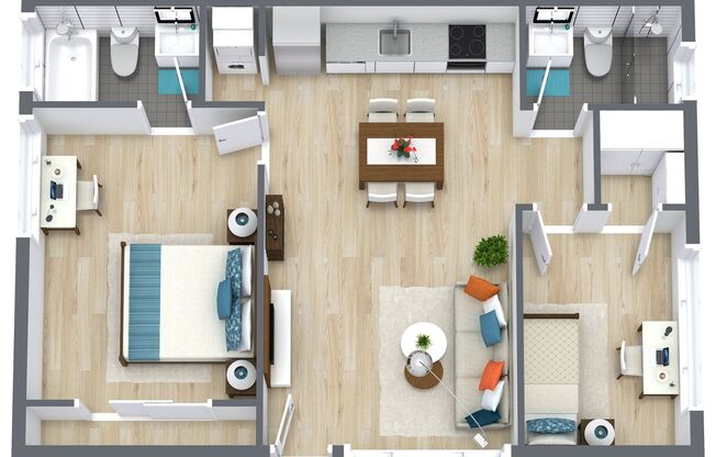 2 beds, 2 baths, 770 sqft, $2,995, Unit 39