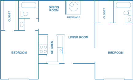 2 beds, 2 baths, 1,050 sqft, $1,192