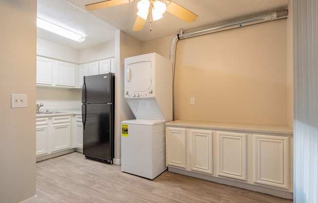 a utility room with a washer and dryer