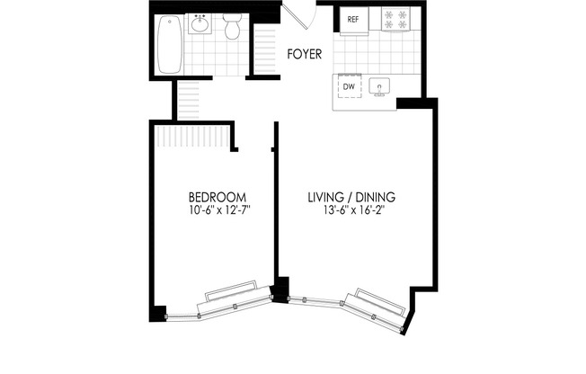 1 bed, 1 bath, $3,782, Unit 1420