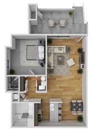 1 bed, 1 bath, 864 sqft, $1,525