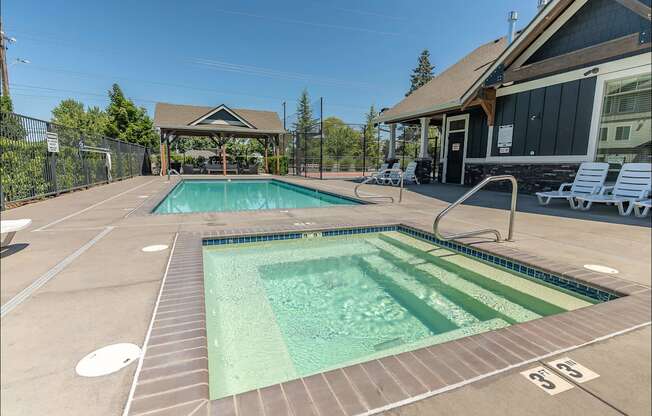 A swimming pool with a number 35 on the side at Forestplace Apartment Homes, Forest Grove