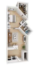 1 bed, 1 bath, 509 sqft, $1,367