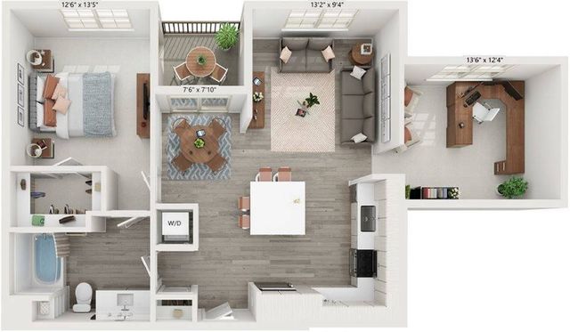 1 bed, 1 bath, 1,008 sqft, $2,879