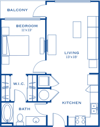 1 bed, 1 bath, 753 sqft, $1,755