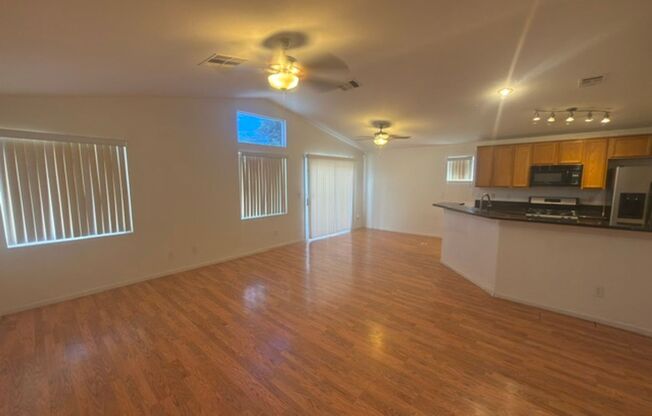 Welcome to this inviting 3-bedroom, 2-bathroom single-story home located in the desirable Rhodes Ranch area!