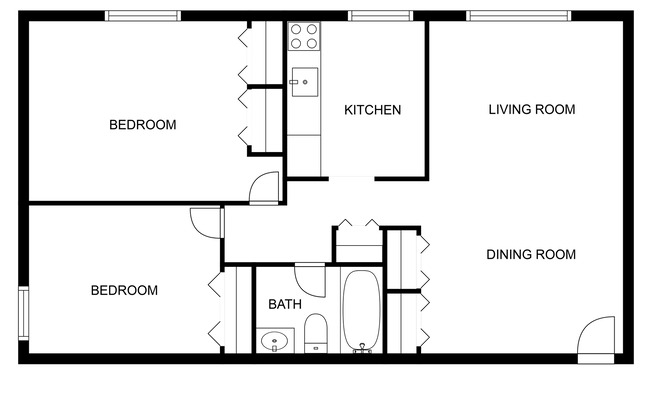 2 beds, 1 bath, 726 sqft, $1,315, Unit Unit B10