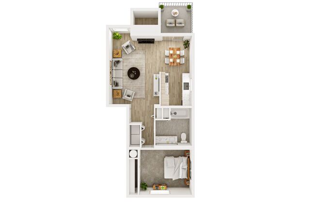 1 bed, 1 bath, 700 sqft, $1,370, Unit D-07