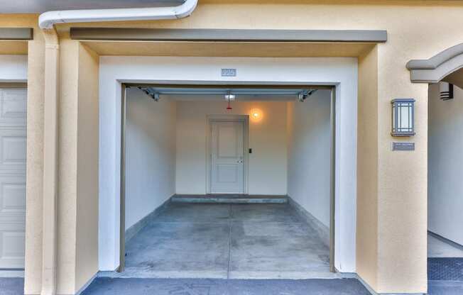 open garage at Capriana at Chino Hills, Chino Hills, California