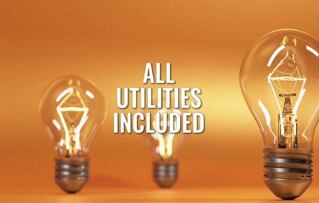a group of light bulbs with the words all utilities included