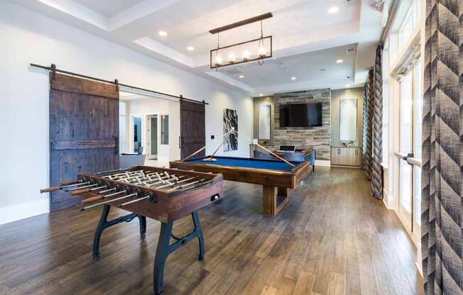 A Pool Table at The Aster Apartments, North Carolina