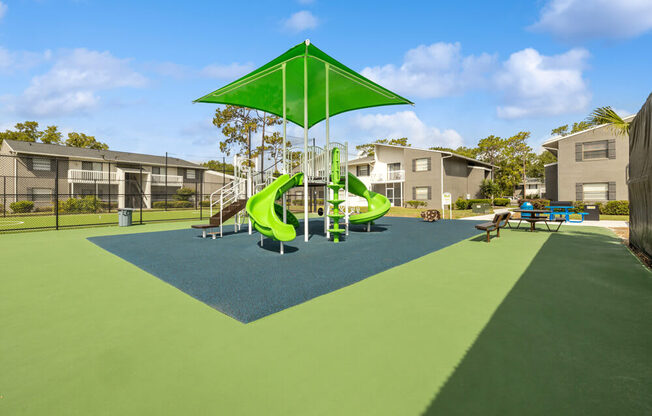 Playground with sun cover