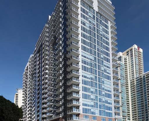 Exterior view of building, The Rey Apartments in San Diego, CA