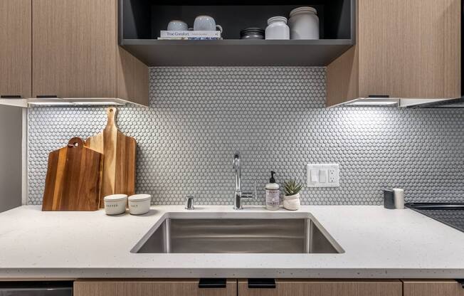 1 Bedroom Model Kitchen - Coen & Columbia