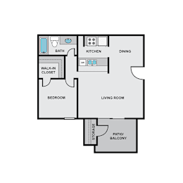 1 bed, 1 bath, 582 sqft, $1,208