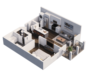 1 bed, 1 bath, 619 sqft, $1,810