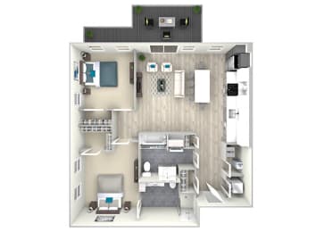 2 beds, 2 baths, 1,067 sqft, $3,461