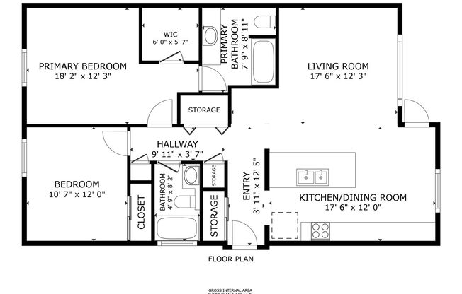 2 beds, 2 baths, 1,100 sqft, $3,195, Unit 694 H