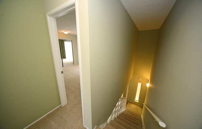 Ocean View Townhomes downwards view of staircase