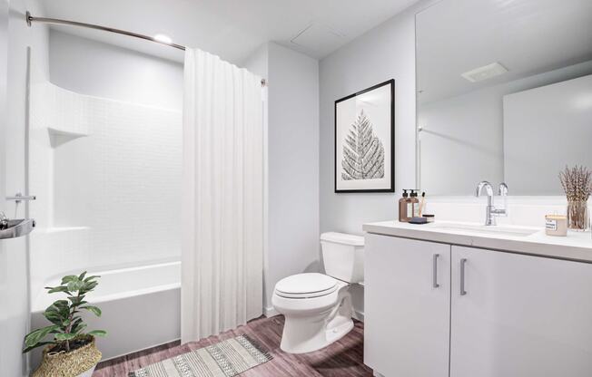 one of the bathrooms in a 555 waverly unit