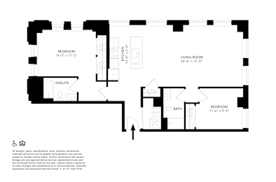 2 beds, 2 baths, 1,061 sqft, $3,335