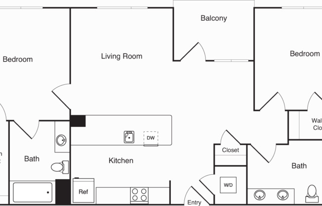 2 beds, 2 baths, 993 sqft, $3,335, Unit 573