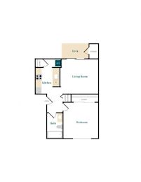 1 bed, 1 bath, 513 sqft, $1,645