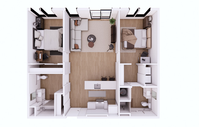 2 beds, 2 baths, 962 sqft, $1,850, Unit 204