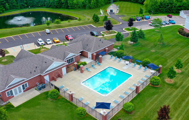Gated Pool at Trillium Pointe Apartment Homes in Jackson, MI