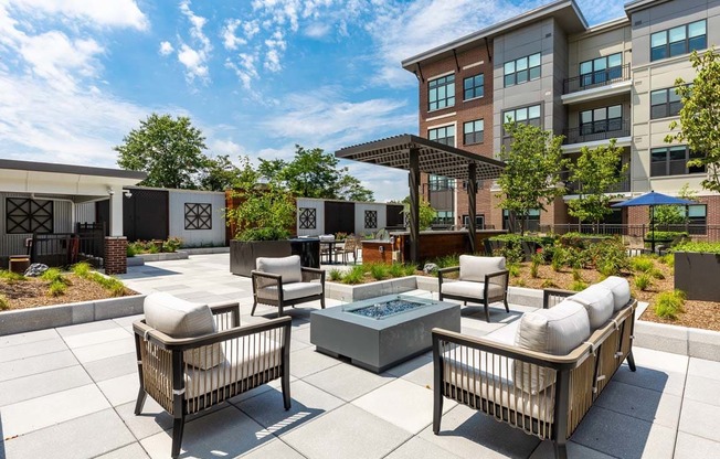 Outdoor Patio and Fireplace at One500, Teaneck, New Jersey