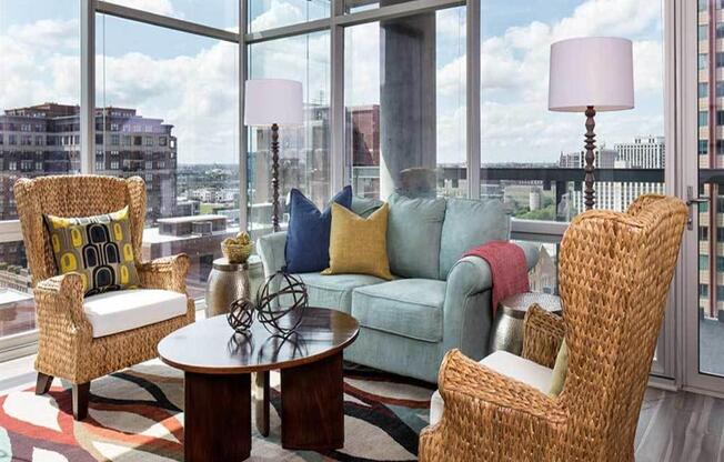 Open Concept Living with Floor to Ceiling Windows and Chicago City Views, 805 N. Lasalle Drive, Chicago, IL. 60610