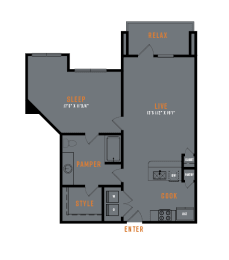 1 bed, 1 bath, 847 sqft, $1,499