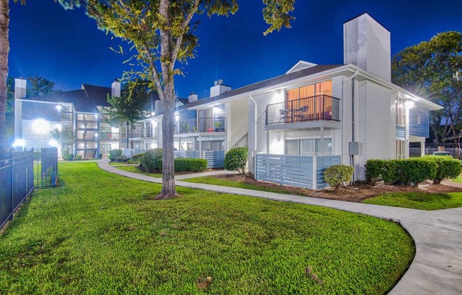 our apartments have a spacious yard and green grass