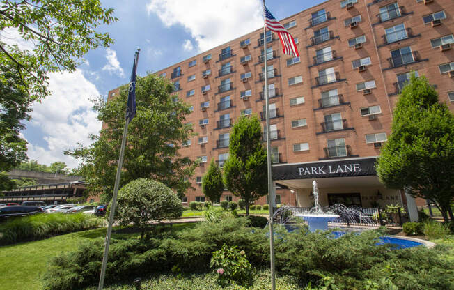 This is a photo of the grounds in front of Park Lane Apartments in Cincinnati, OH.