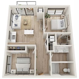 2 beds, 1 bath, 825 sqft, $2,119