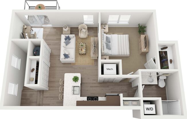 1 bed, 1 bath, 824 sqft, $1,555, Unit SF1-213