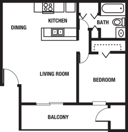 1 bed, 1 bath, 762 sqft, $1,253