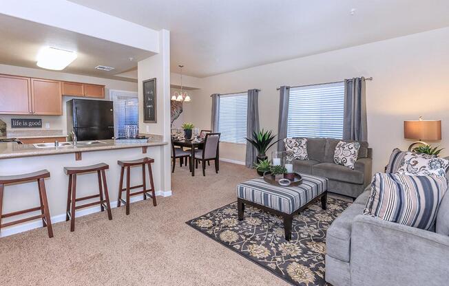 Our living rooms are very spacious here at Boulder Creek